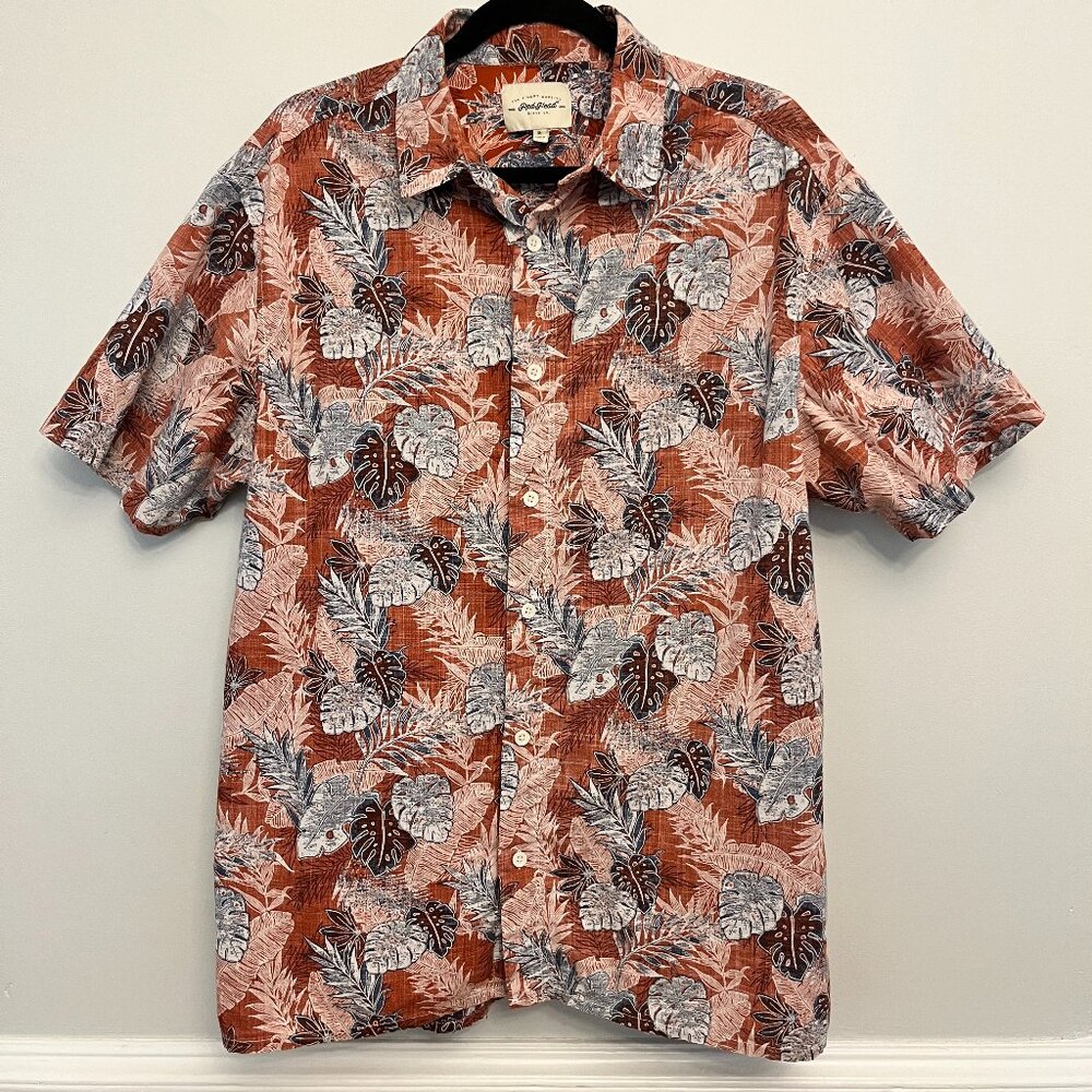 RedHead Tropical Short Sleeve Casual Button Down Shirt, Size XL